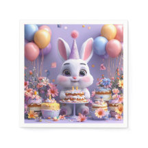 お誕生日を祝う愛らしいうさぎ