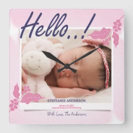 お誕生日アナウンスの個人設定 スクエア壁時計