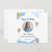 お誕生日イベントカード - お祝いにぴったり ポストカード (正面/裏面)