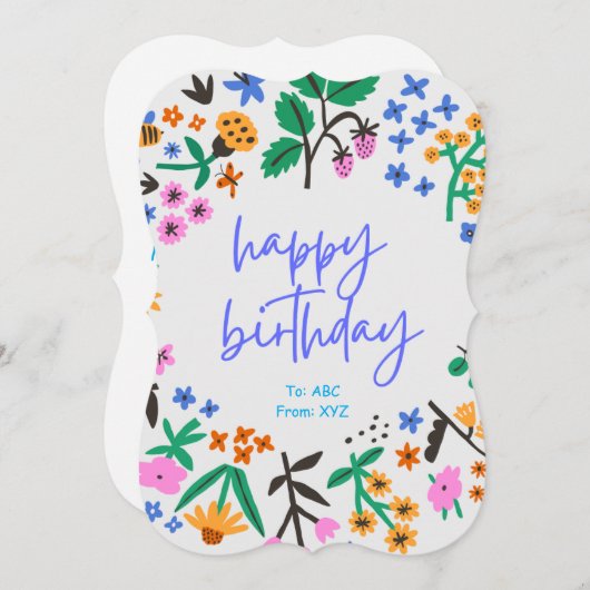 お誕生日カスタマイズデジタルグリーティングカード シーズンカード (正面/裏面)