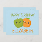 お誕生日カスタマイズ可能 ポストカード (正面/裏面)