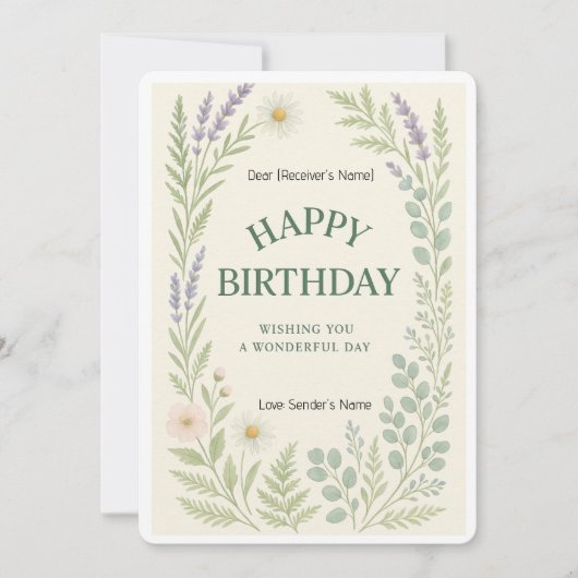 お誕生日カスタムデジタルカード シーズンカード (正面)