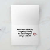 お誕生日カードに「特別な姪っ子」 カード (内部)