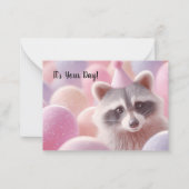 お誕生日カード「かわいいラッコと風船」 ノートカード (正面)