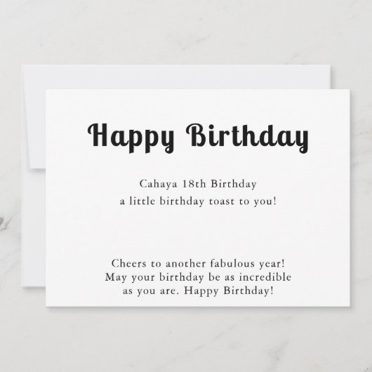 お誕生日カード 招待状 (正面)