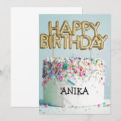 お誕生日カード 招待状 (正面/裏面)