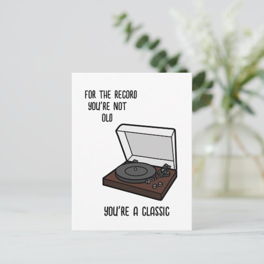 お誕生日カード 面白いおじいちゃん、お父さんへ インビテーションポストカード (スタンド正面)