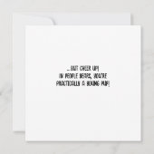 お誕生日カード 面白いおじいちゃん、お父さんへ 招待状 (裏面)