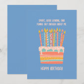 お誕生日カード 面白いお誕生日カード おじいちゃん、パパ用 招待状 (正面/裏面)