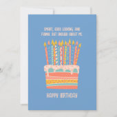 お誕生日カード 面白いお誕生日カード おじいちゃん、パパ 招待状 (正面)