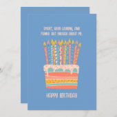 お誕生日カード 面白いお誕生日カード おじいちゃん、パパ 招待状 (正面/裏面)