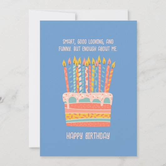 お誕生日カード 面白いお誕生日カード 祖父、父 招待状 (正面)