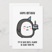 お誕生日カード 面白いお誕生日カード 祖父、父 招待状 (正面/裏面)