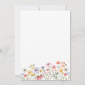 お誕生日ガーデンパーティー ワイルドフラワー 水彩 招待状 (裏面)