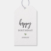 お誕生日ギフトタグ ハート（Any Color） ギフトタグ (正面)