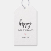 お誕生日ギフトタグ ハート(Any Color) ギフトタグ (正面)