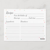 お誕生日クッキングパーティーキッチン ポストカード (裏面)