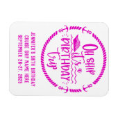 お誕生日クルーズ旅行ドア マグネット (横)