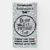 お誕生日クルーズ船ドアサプライズ！バースデートリップ クルーズドア 横断幕 (縦)