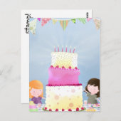 お誕生日ケーキおもしろい – はがき (正面/裏面)