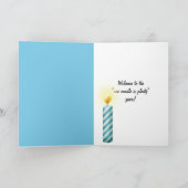 お誕生日ケーキが年を取る カード (内部)