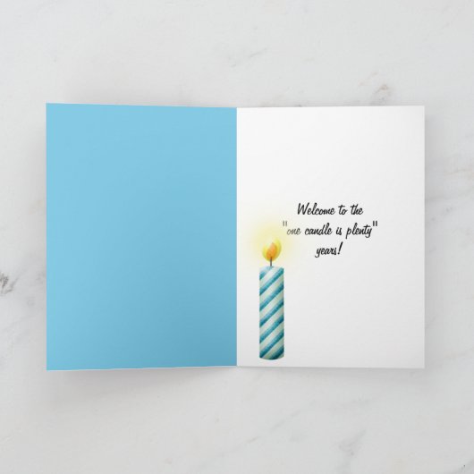 お誕生日ケーキが年を取る カード (内部)