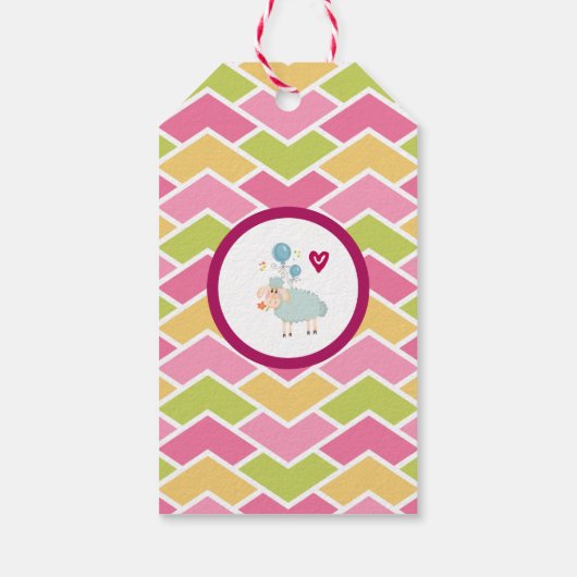 お誕生日ケーキとパーティーライオンありがとう ギフトタグ (裏面)