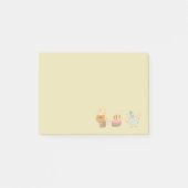 お誕生日ケーキとパーティーライオンとバルーンシープ ポストイット (正面)