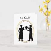 お誕生日ケーキとベーカースおもしろい誕生日カード カード (黄色い花)