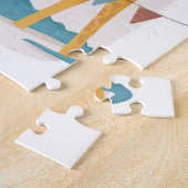 お誕生日ケーキと可愛おもしろいい動物:クマのキリン ジグソーパズル (側面)