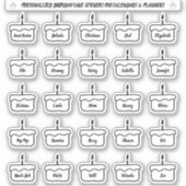 お誕生日ケーキのカレンダーとプランナー シール (正面)