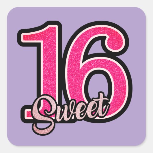 お誕生日ケーキのシールまたは封筒用シール スクエアシール (正面)