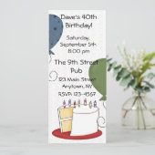 お誕生日ケーキのパーティの招待状 招待状 (スタンド正面)