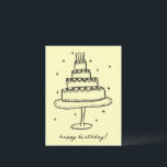 お誕生日ケーキのファンシーなスケッチと落書き ポストカード<br><div class="desc">かわいいケーキの素敵なイラストで、誰かの誕生日をお祝い！ 「パーソナライズ」をクリックしてテキストを編集し、「デザインツールで編集」をクリックしてフォント、色、配置を調整します。背景色も変更できます。ショップで他の色のオプションをチェックするか、カスタムで何か欲しい場合はお知らせください！カスタムアートを作成できます！ :) ダイレクトメッセージを送ってください。</div>