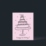 お誕生日ケーキのファンシーなスケッチと落書き ポストカード<br><div class="desc">誰かの誕生日をお祝いする、可愛らしいケーキのイラストです！ 「パーソナライズ」をクリックしてテキストを編集し、「デザインツールで編集」をクリックしてフォント、色、配置を調整してください。背景色も変更できますので、他の色のオプションは私のショップでご覧ください。 お好きなテキストでカスタマイズしてください。 さらに多くのオプションはショップでご覧いただけますので、 カスタムで作成してほしい場合はお知らせください！ カスタムアートを作成できます。 直接メッセージをいただければ幸いです。</div>