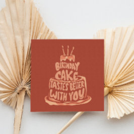 お誕生日ケーキの味が良いYou – 赤 サンキューカード