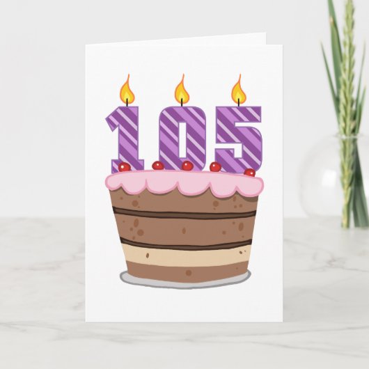 お誕生日ケーキの年齢105 カード (正面)