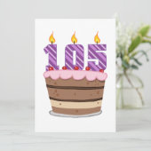 お誕生日ケーキの年齢105 カード (スタンド正面)