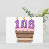 お誕生日ケーキの年齢106 カード (スタンド正面)