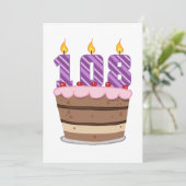 お誕生日ケーキの年齢108 カード (スタンド正面)