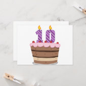 お誕生日ケーキの年齢10 カード (正面/裏面インサイチュ)