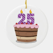 お誕生日ケーキの年齢25 セラミックオーナメント (裏面)