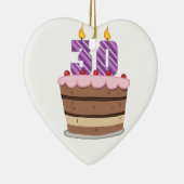 お誕生日ケーキの年齢30 セラミックオーナメント (右)