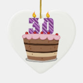 お誕生日ケーキの年齢30 セラミックオーナメント (裏面)