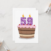 お誕生日ケーキの年齢59 カード (正面/裏面インサイチュ)