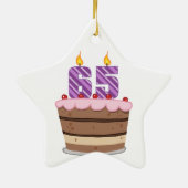 お誕生日ケーキの年齢65 セラミックオーナメント (裏面)