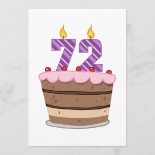 お誕生日ケーキの年齢72 カード