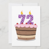 お誕生日ケーキの年齢72 カード (正面)