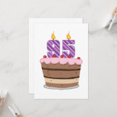 お誕生日ケーキの年齢95 カード (正面/裏面インサイチュ)