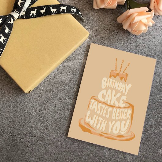 お誕生日ケーキの方が美味しいおもしろい- 招待状